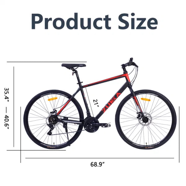 21 Speed Hybrid Bike 700C Disc Brake City Bicycle