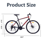 21 Speed Hybrid Bike 700C Disc Brake City Bicycle