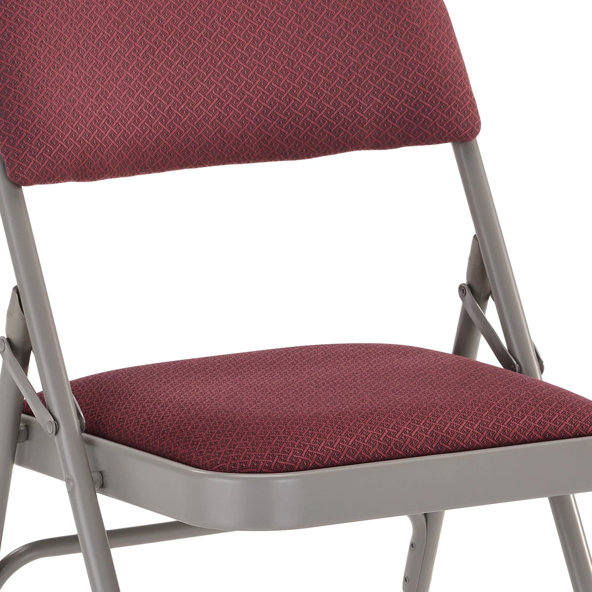 Flash Furniture HERCULES Series Triple-Braced Burgundy Fabric Metal Folding Chair