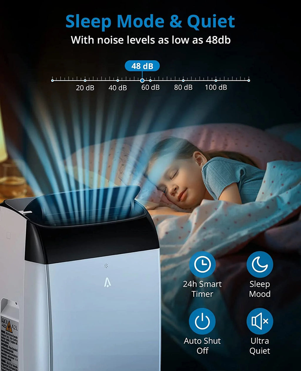 EastVita Portable Air Conditioner 10000 BTU With Remote Control And Window Kit