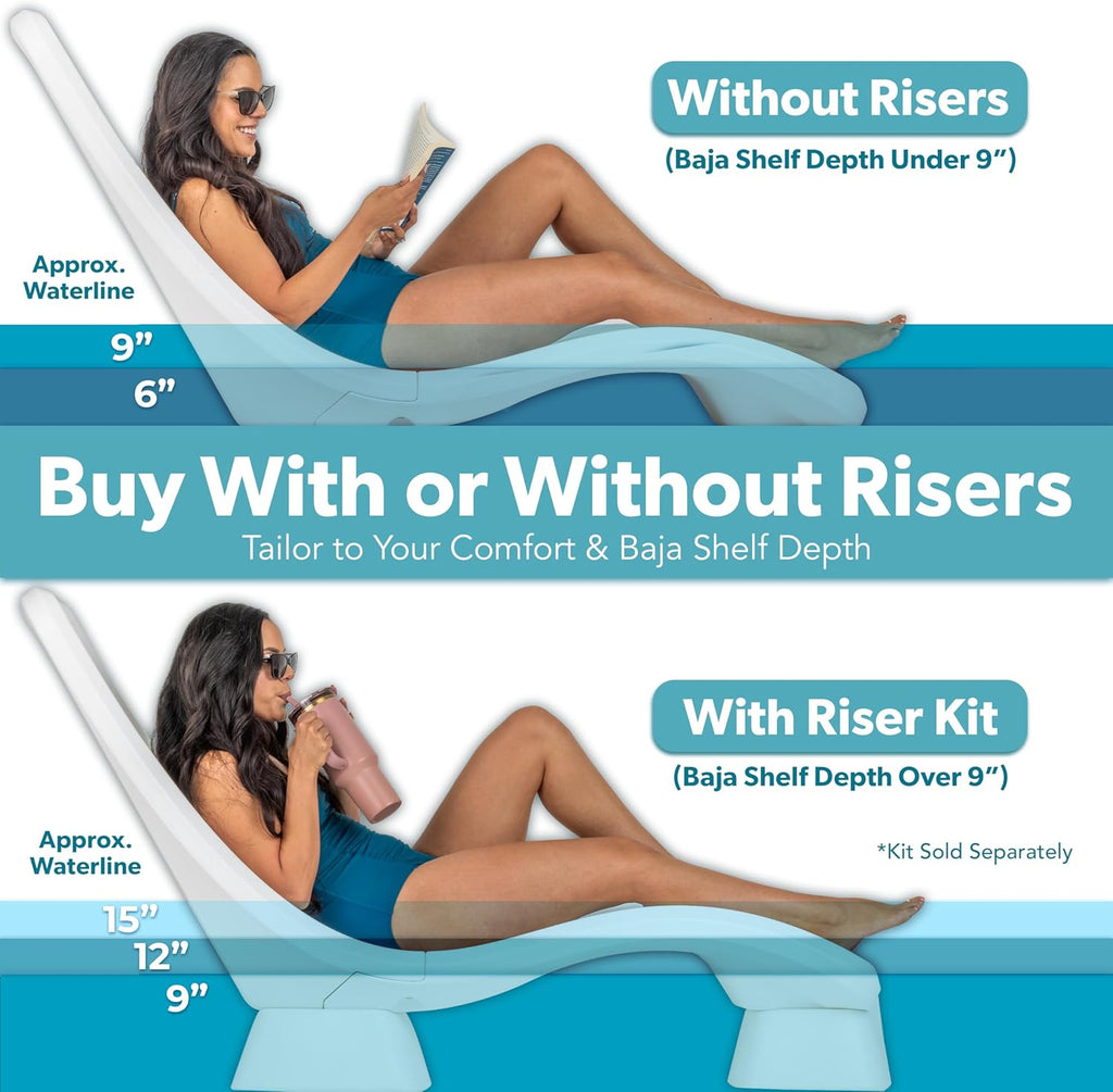 GoSports Waterproof Weighted In-Pool Lounge Chair - Coast Modern