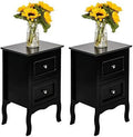 NTTBOBOEC Nightstand With 2 Drawers, Brown, 15.74in W x 11.81in D x 23.66in H