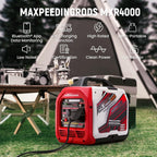 maXpeedingrods 4000 Peak Watt 3200 Running Watt Portable Gas Inverter Generator With Bluetooth App, RV Ready, CO Alarm - MXR4000