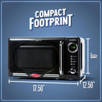 Nostalgia Retro Compact Countertop Microwave Oven 0.7 Cu. Ft. 700-Watts Orange