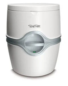 Thetford Porta Potti Portable Battery Powered Flush Travel Toilet, White - 565E