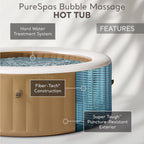 INTEX PureSpa Bubble Massage Spa Set, 4 Person, 77in x 28in - 28425EH