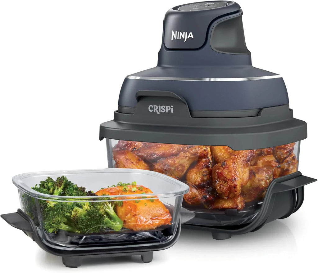 Ninja Crispi 4-in-1 Portable Glass Air Fryer Cooking System, 1500W, 4 QT And 6-Cup Containers