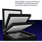 Northair Chest Freezer, 3.5 Cu Ft, 2 Removable Baskets, Black