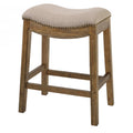 Ridge Home Goods 26 Inch Saddle Wood Counter Height Stool - Weathered Natural