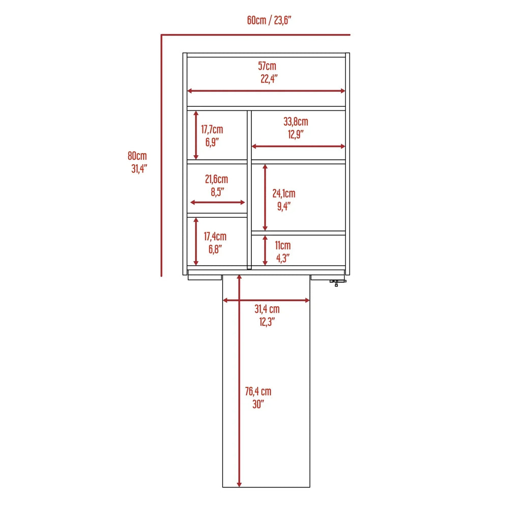Light Grey Rectangular Foldable Desk