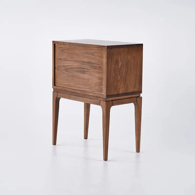 Walnut Ash Wood Chest Cabinet With 3 Drawers, 23.6 x 14.2 x 31.5 in