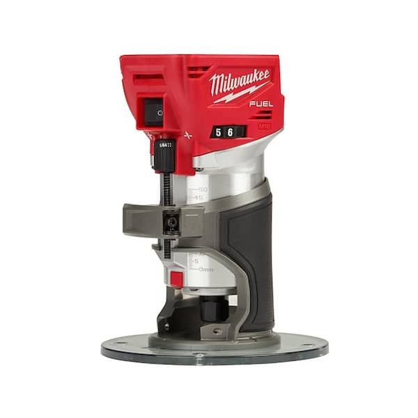 Milwaukee M18 Fuel 18V Lithium-Ion Brushless Cordless Compact Router With Plunge Base - 48-10-5601