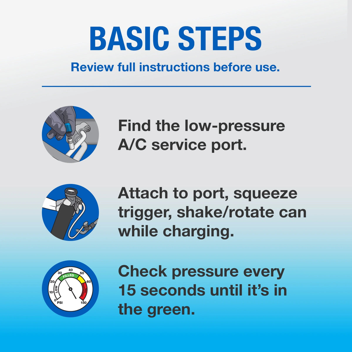 EZ Chill R-134a Auto AC Recharge Kit With Leak Sealer Plus - 18 OZ