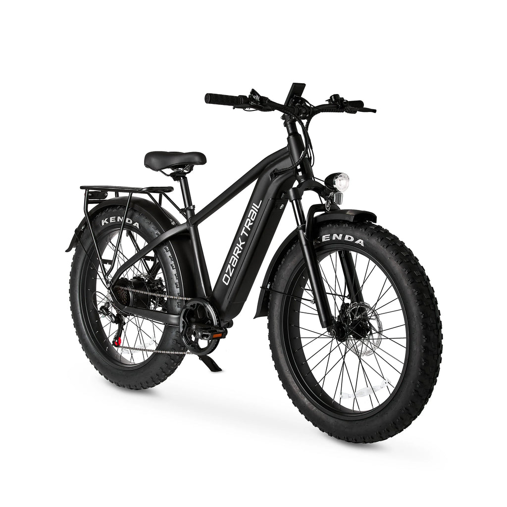 Ozark Trail Electric Fat Tire Bike, 26in, 48V, Class 2, Black, Fits Riders 5ft 2in - 6ft 1in - M.3 Ranger+