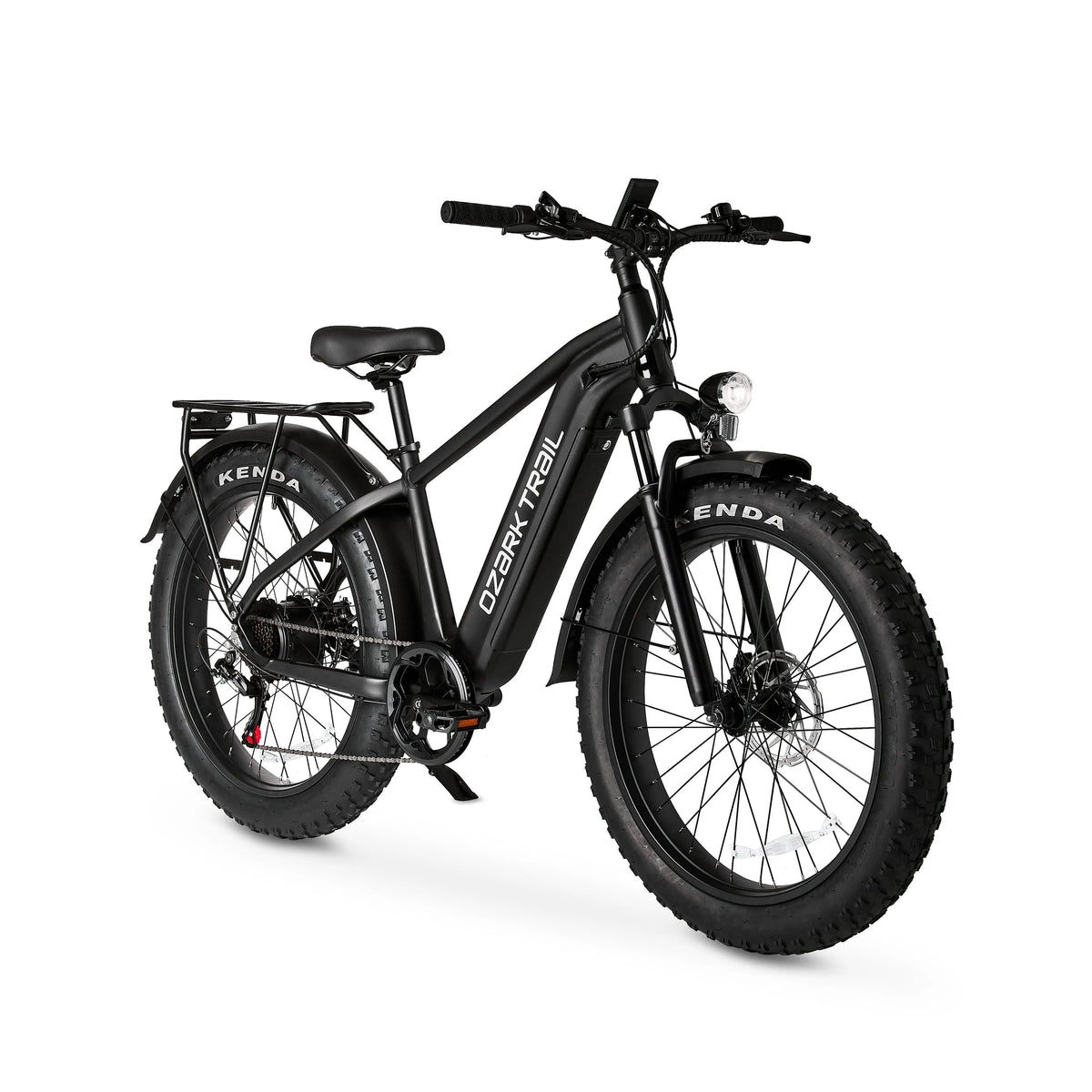 Ozark Trail Electric Fat Tire Bike, 26in, 48V, Class 2, Black, Fits Riders 5ft 2in - 6ft 1in - M.3 Ranger+