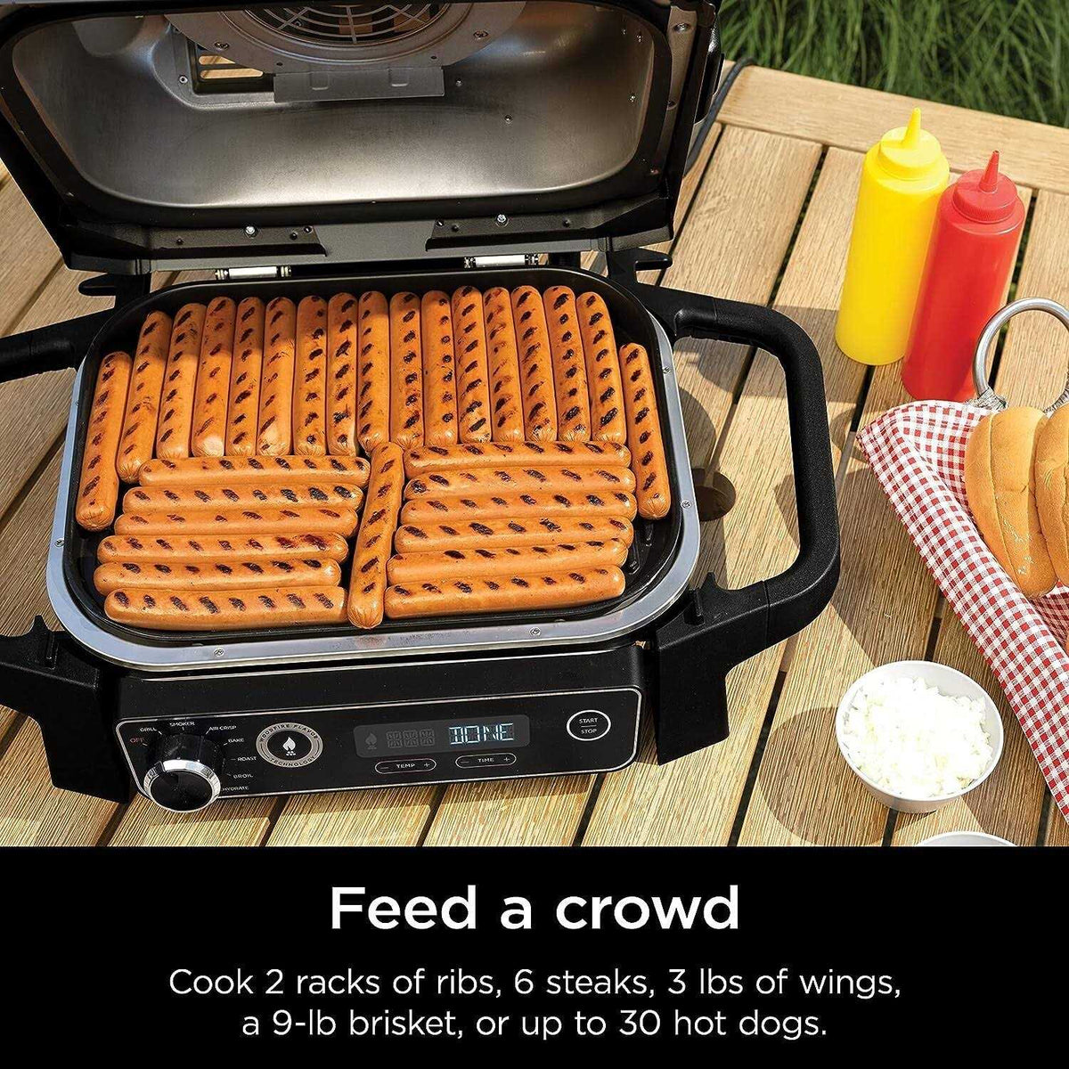 Ninja Woodfire Pro Outdoor Grill & Smoker With Built-In Thermometer - OG751BRN