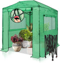 EAGLE PEAK Instant Pop-Up Walk-In Greenhouse, 8x6 ft, Green/Clear PE Cover