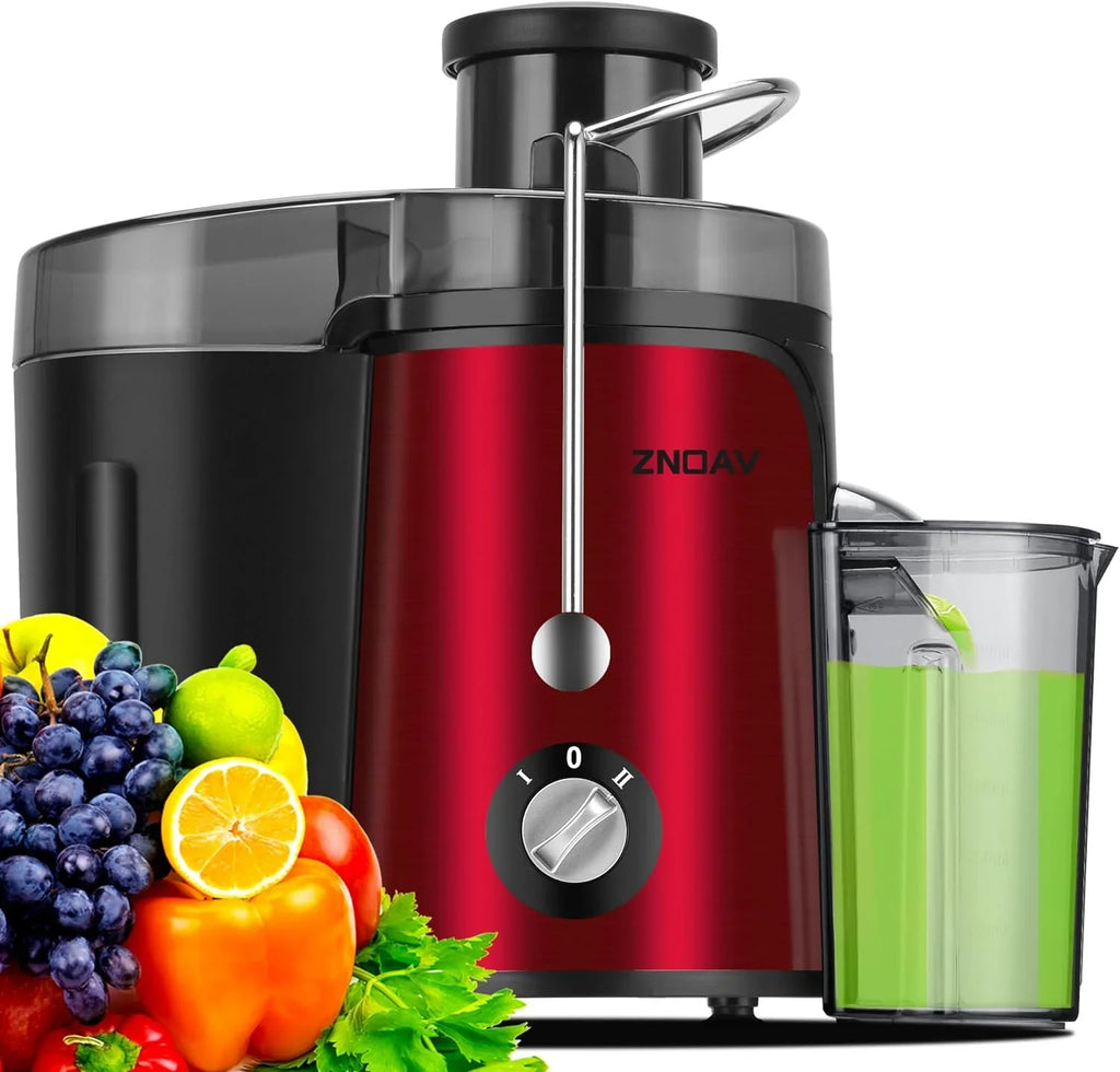 ZNOAV Centrifugal Juicer Machine, 600W, 3.5 in Wide Chute, 3 Speeds, Gray