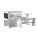Hannah Breakfast Nook 3-Piece Dining Set With Corner Bench
