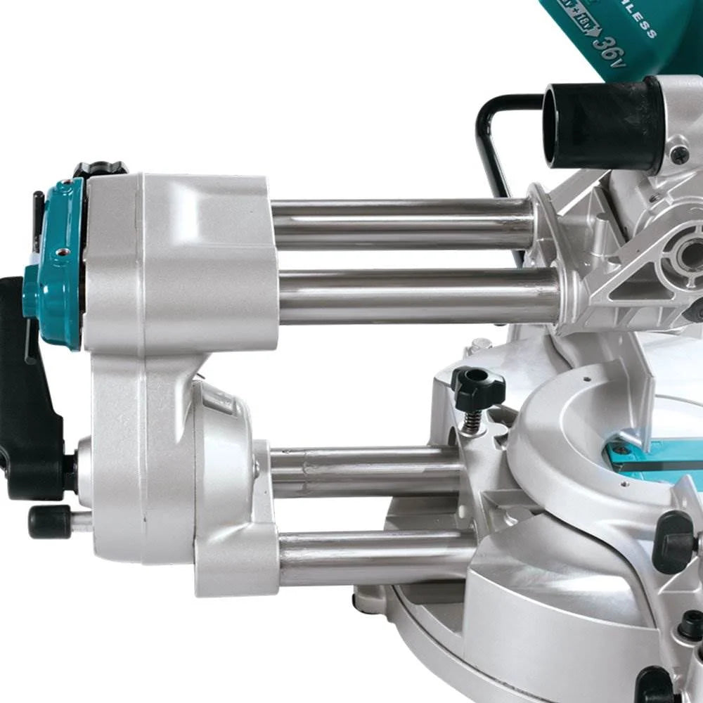 Makita X2 LXT Brushless Cordless 7.5-Inch Dual Slide Compound Miter Saw, Teal - XSL02Z