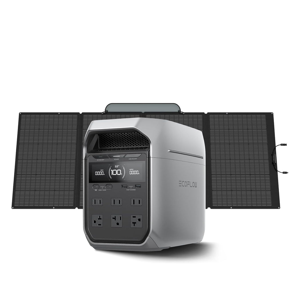 EF ECOFLOW Solar Generator DELTA 3 Plus With 400W Solar Panel, 1000W Solar Input - DELTA 3 Plus