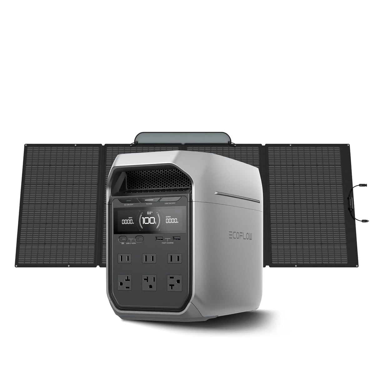 EF ECOFLOW Solar Generator DELTA 3 Plus With 400W Solar Panel, 1000W Solar Input - DELTA 3 Plus