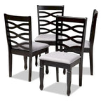Contemporary Dining Chair Set, 4-Piece, 37.4 x 17.7 x 20.5 inches