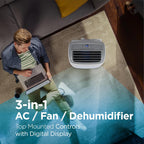 BLACK+DECKER Portable Air Conditioner 10,000 BTU for Rooms up to 450 Sq. Ft., White