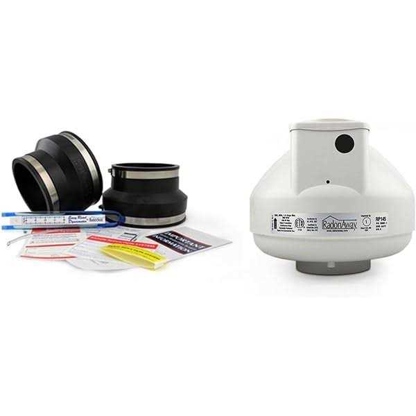 RadonAway Radon Mitigation Fan With 3 Inch PVC Install Kit - RP145