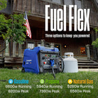 Westinghouse Tri-Fuel Portable Inverter Generator 8200 Peak Watt With Remote Electric Start - iGen8200TFc