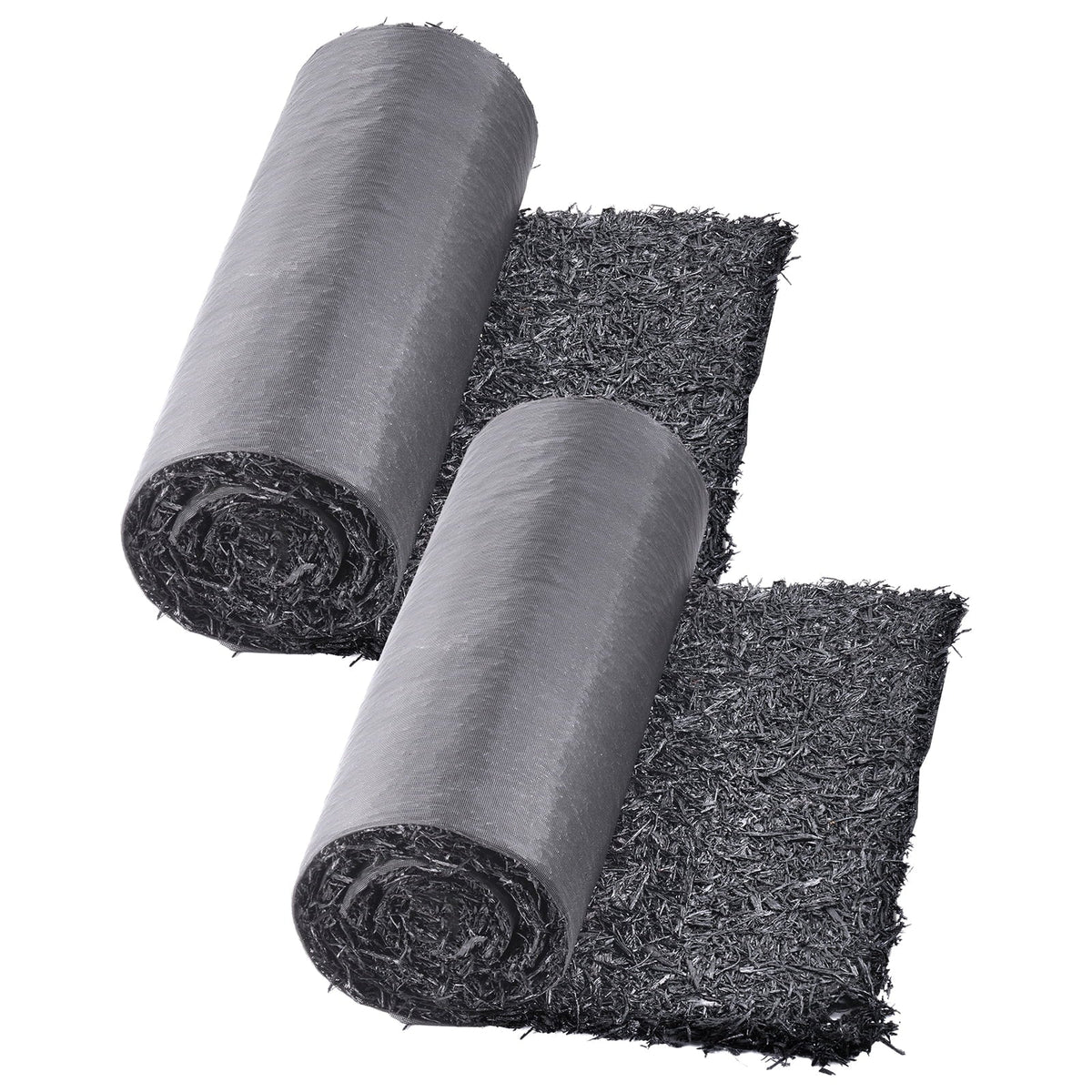 VEVOR Rubber Mulch Mat, 2 Rolls, 96 x 22 inch, Black - HJ6002
