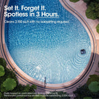 Cordless Robotic Pool Vacuum Cleaner With Track Drive, Sonar Navigation, 180W Brushless Motor, 150-Min Runtime, Dark Blue