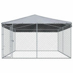 Outdoor Dog Kennel With Weatherproof Roof, 150.4 Sq Ft - 150.4 x 150.4 x 88.6 in