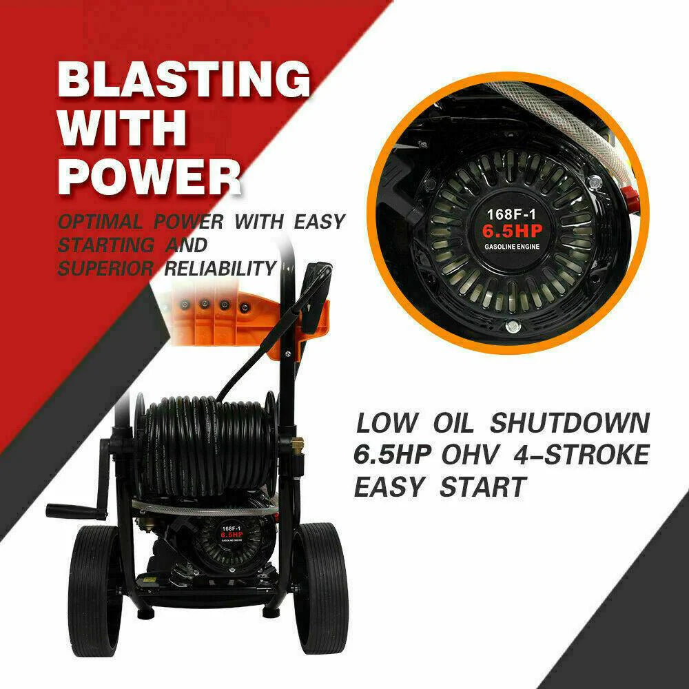 Power Stroke Gas Pressure Washer 4800 PSI 6.5 HP Orange - USAMETWC009