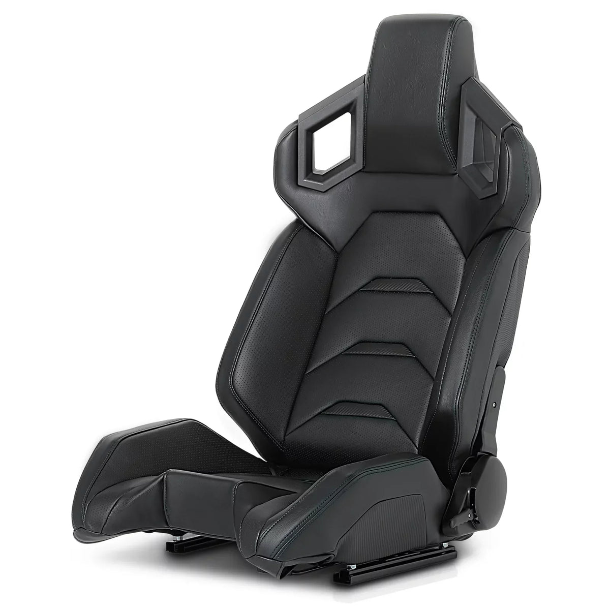 MoNiBloom Racing Simulator Game Seat, Black, 21.0 x 20.5 x 38.0 in, 330lbs, 80-180 Degree Backrest