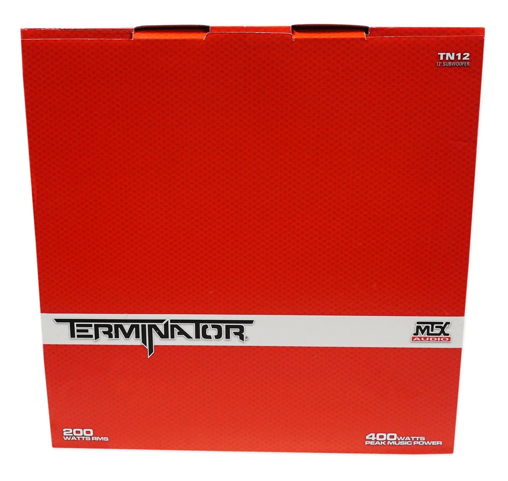 MTX Terminator TN12-04 12" 400 Watt Car Audio Subwoofer With Rockville RBS12 Vented Enclosure