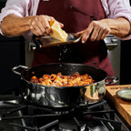 HC Cookware Hybrid Deep Saute Pan/Chicken Fryer With Lid, 7-Qt