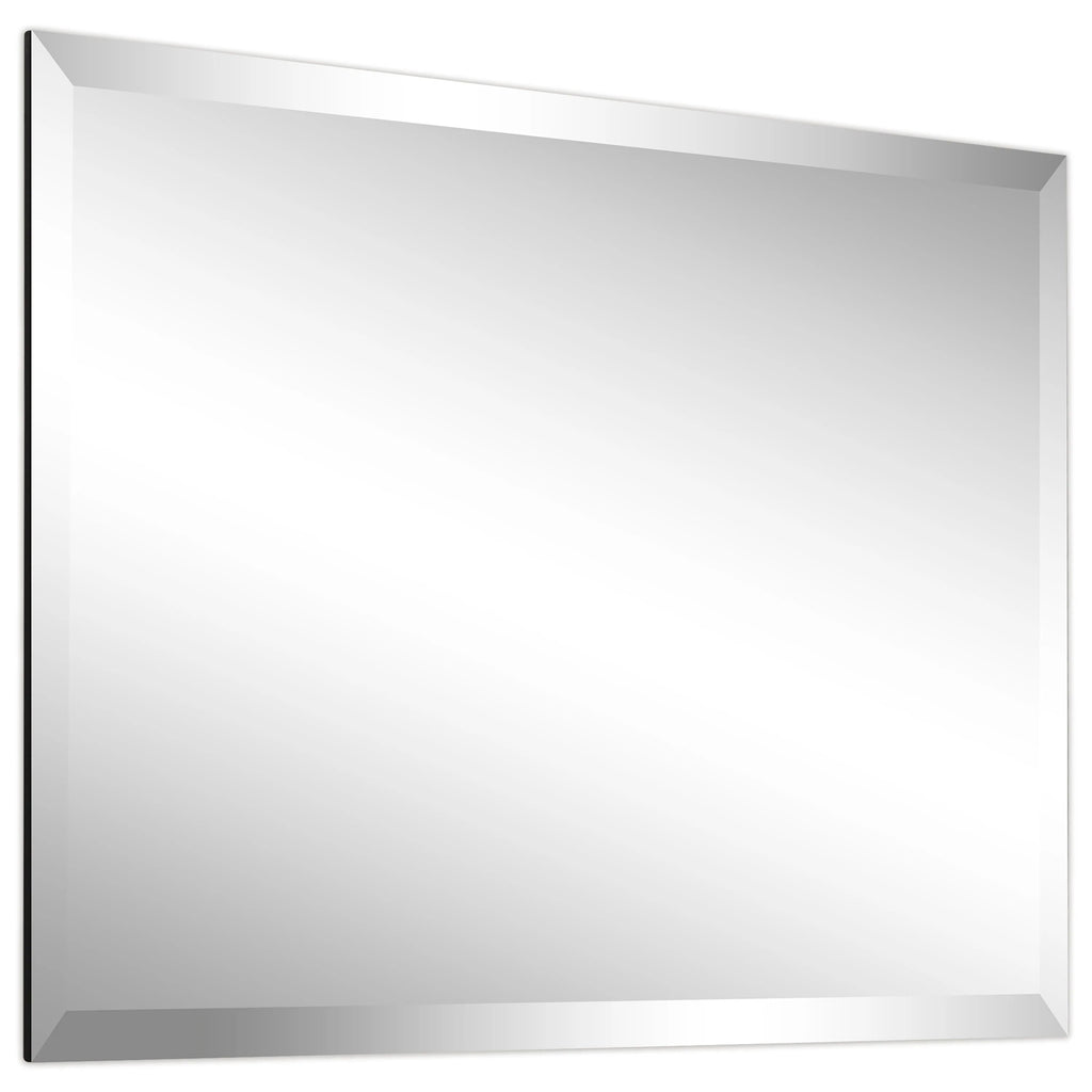 Frameless Beveled Prism Wall Mirror - Clear