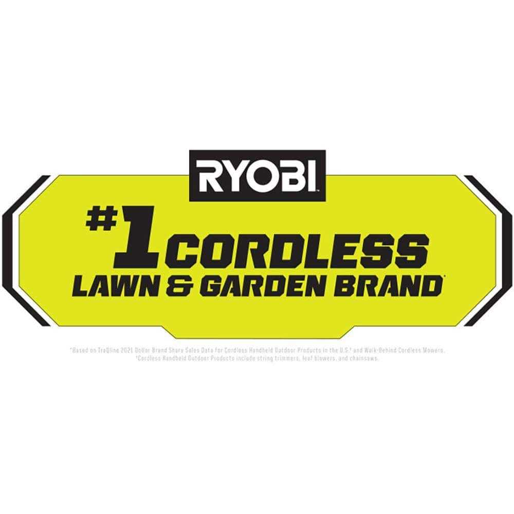 RYOBI ONE+ 18V 12 in. Cordless Battery Mower, String Trimmer And Edger