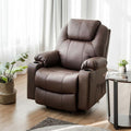 Electric Power Lift Recliner Chair With Leather Massage, Lumbar Heating, 8 Vibrating Nodes, Cup Holders And USB Port