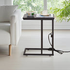 C-Shaped Sofa Side Tables, Set of 2, 11" D x 19" W x 24" H