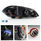 AKKON Black Headlight And LED Tube Bar Tail Light Combo Pair - Fits 2006-2013 Chevy Impala, 2014-2016 Impala Limited