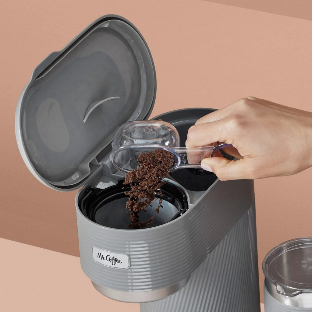 Mr. Coffee Single-Serve Latte Lux Coffee Maker With Milk Frother, 4-in-1, 22 oz Reusable Tumbler