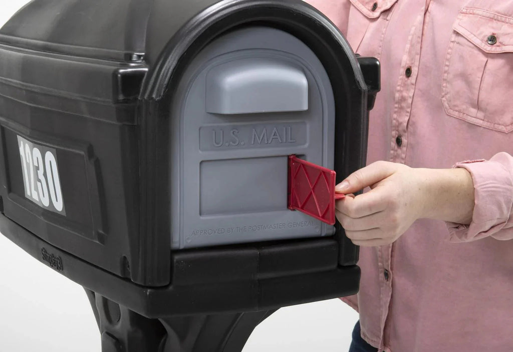 Simplay3 Dig Free Easy Up Classic Black Plastic Mailbox, 21.00 x 21.00 x 50.00 Inches - 42002R-04