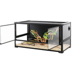REPTI ZOO 40 Gallon Tempered Glass Reptile Terrarium Tank 36x18x18 in