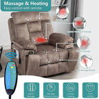 Large Electric Power Lift Recliner With Heat, Massage, Hidden Cup Holder - 40.94W x 38.19D x 42.52H