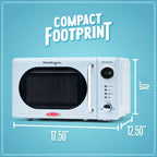 Nostalgia Retro Compact Countertop Microwave Oven 0.7 Cu. Ft. 700-Watts Orange