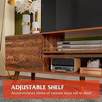 WLIVE Mid-Century TV Stand For 50/55/60inch TVs, 53.6in W x 15.7in D x 18.9in H