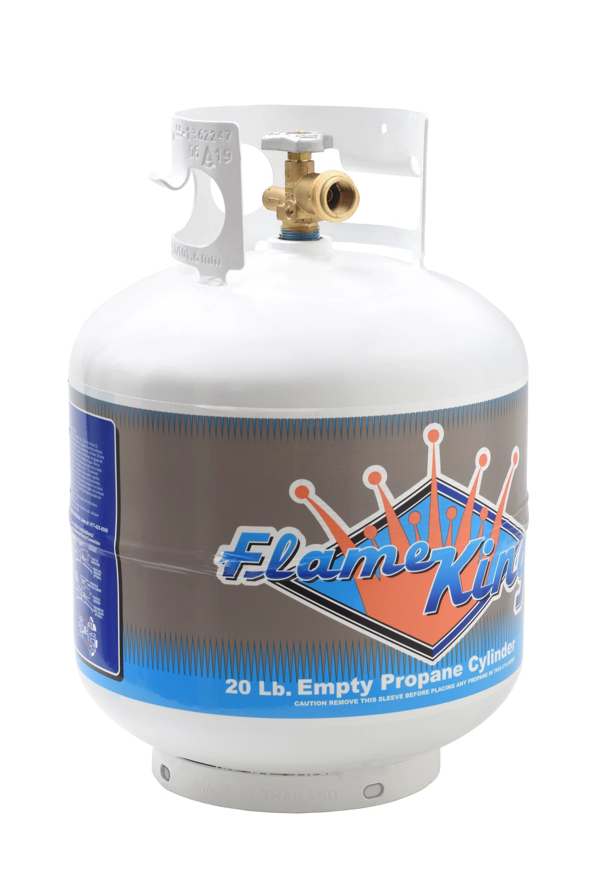 Flame King Empty Steel Propane Tank 20LB With Type1 OPD Valve