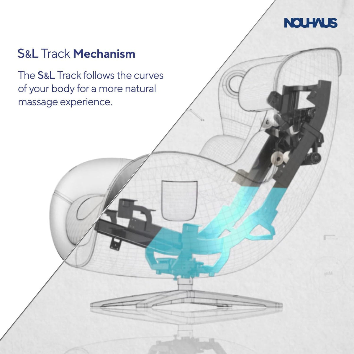 Nouhaus Classic Massage Chair With Ottoman, Bluetooth Speakers - N-0003